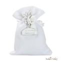 Sacchetto Porta Confetti con Magnete Bambina Prima Comunione Silver