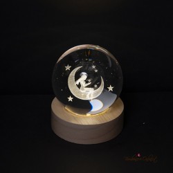 Bomboniera Lampada Sfera Fata sulla Luna