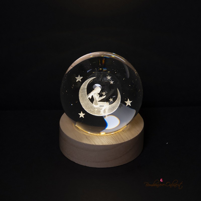 Bomboniera Lampada Sfera Fata sulla Luna