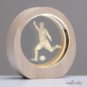 Bomboniera Lampada Cornice in Legno Calciatore