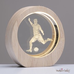 Bomboniera Lampada Cornice in Legno Calciatore
