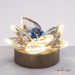 Bomboniera Lampada Fiore Luminoso Blu