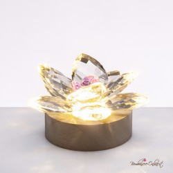 Bomboniera Lampada Fiore Luminoso Rosa