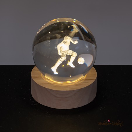 Bomboniera Lampada Sfera Piccola Calciatore con Pallone