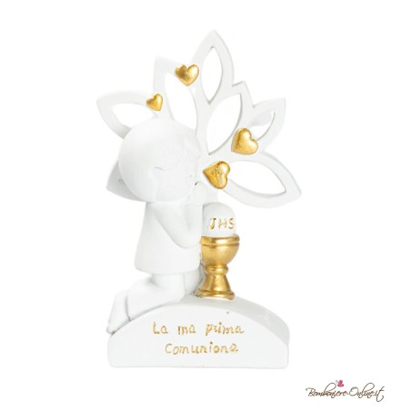 Bomboniera Albero Prima Comunione Bambino con Cuori Gold
