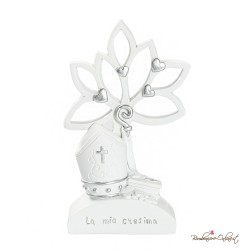 Bomboniera Albero La mia Cresima con Cuori Silver