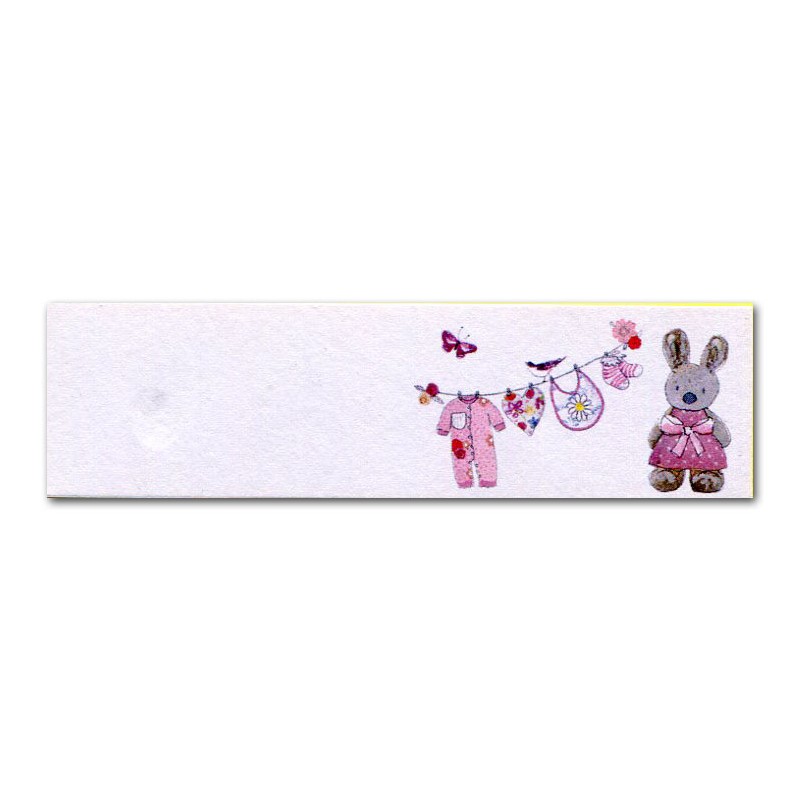 Biglietti bomboniera battesimo coniglietto rosa