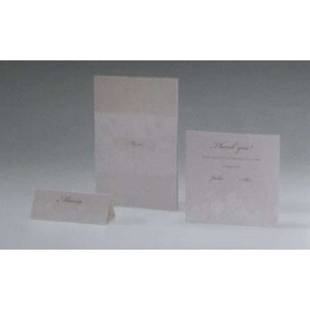 Partecipazione Matrimonio "Motivo floreale con invito incluso" in set con segnaposto e menù