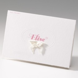 Biglietto "Ovale e fiocchetto perla"