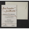 Partecipazione matrimonio carta 850 gr 2 colori