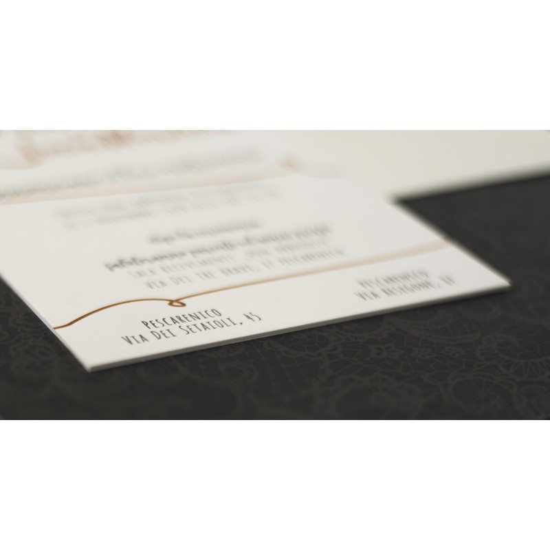 Partecipazione matrimonio carta 850 gr 2 colori