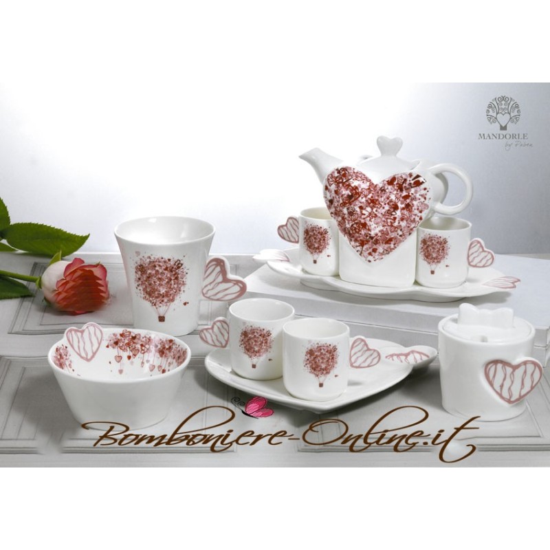 Bomboniera nozze Zuccheriera  in ceramica linea "In love"