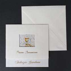 Invito Prima Comunione finestra con calice