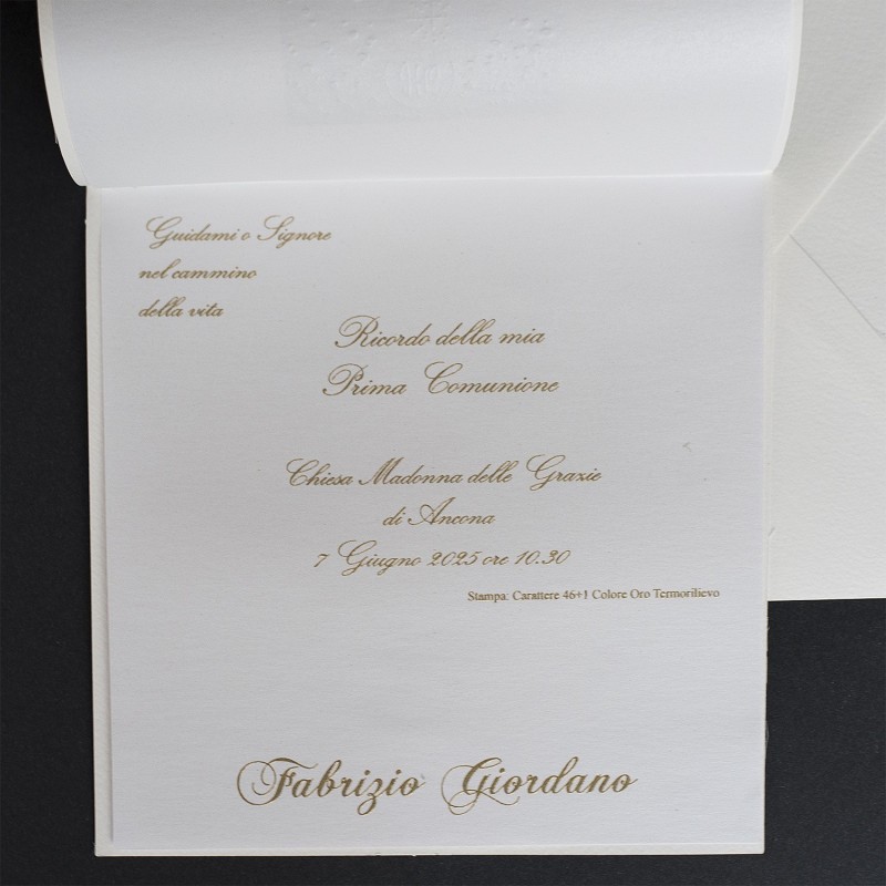 Invito Prima Comunione finestra con calice