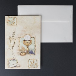 Invito Prima Comunione Pisside dorato