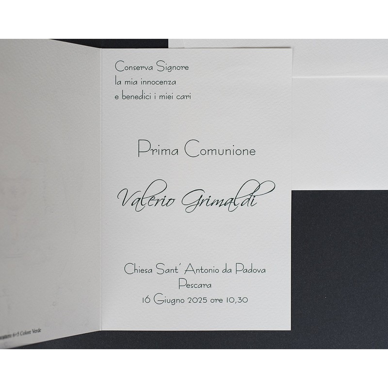 Invito Prima Comunione Pisside dorato