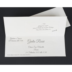 Invito con talloncino Prima Comunione taglio laser