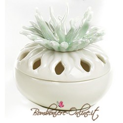 Scatolina in ceramica linea "Curly" rami verdi