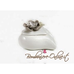 Scatolina a cuore con decorazioni floreali collezione "Charme"