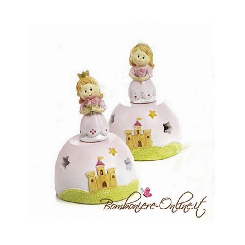 Bomboniera principessa con lucina collezione " The Royal"