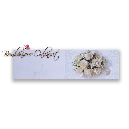 Biglietti bomboniera matrimonio Bouquet rose