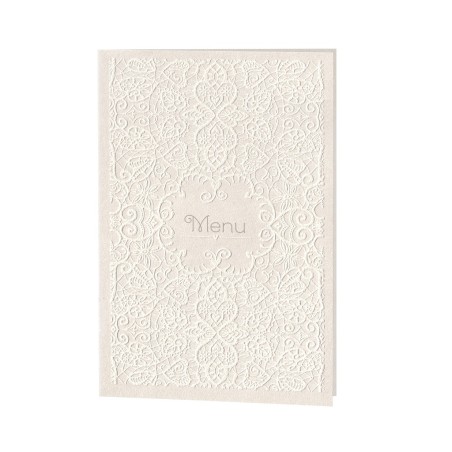 Set Partecipazione Matrimonio "Pizzo Deluxe" con menù, invito e segnaposto