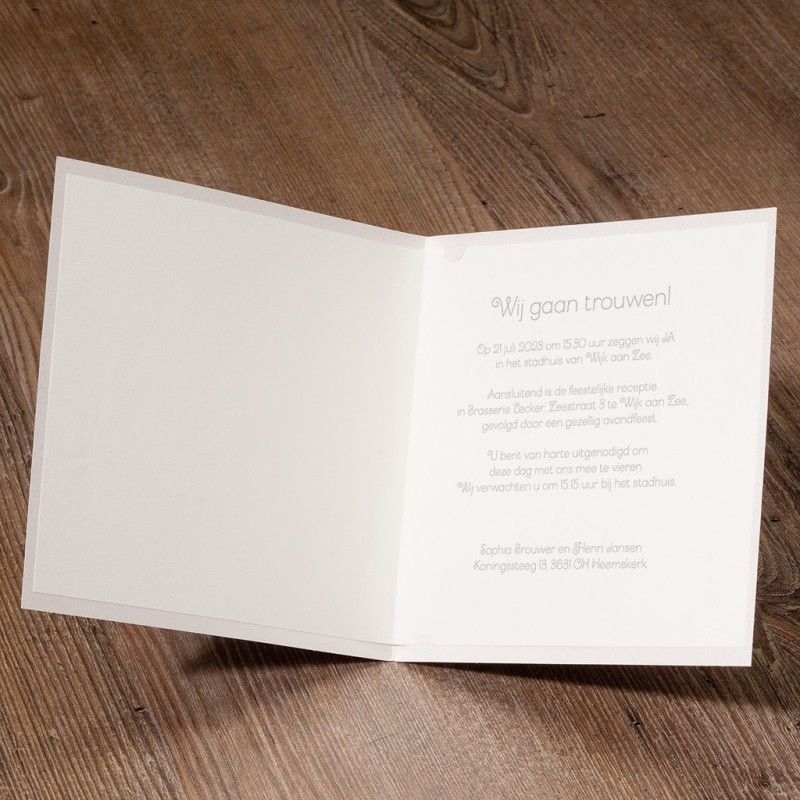 Set Partecipazione Matrimonio "Pizzo Deluxe" con menù, invito e segnaposto