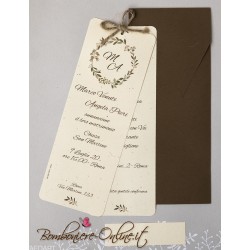 Partecipazione matrimonio 2019 Nature con invito incluso