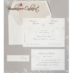 Partecipazione nozze decoro delicato