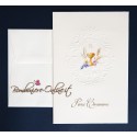 Invito Comunione cornice embossing