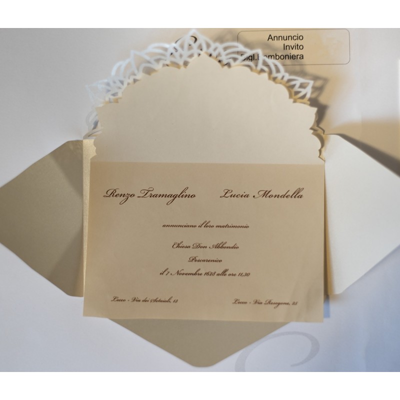 Partecipazione matrimonio Eros