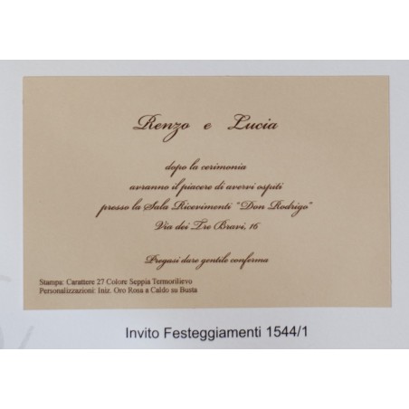 Invito di Partecipazione matrimonio Eros