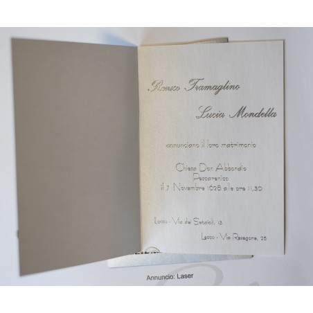 Partecipazione matrimonio Elpis