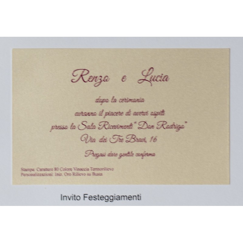 Invito di Partecipazione nozze Fantasa