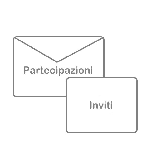 Partecipazione con Invito + Busta in carta standard Partecipazione in carta reciclata con invito