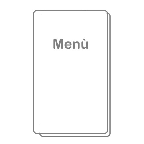 Menu Partecipazione nozze con copertina trasparente decorata e nastro organza